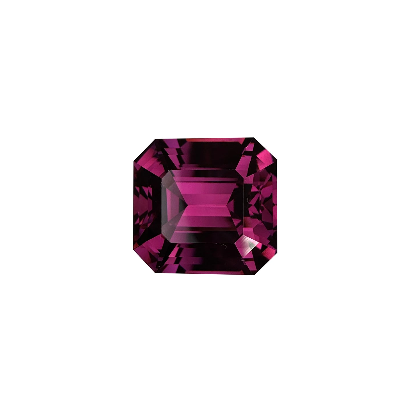 13.73ct Emerald Cut Medium Pink Rhodolite