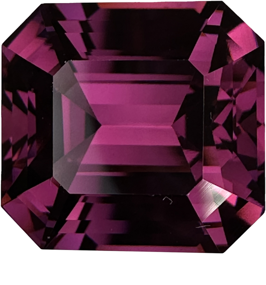 13.73ct Emerald Cut Medium Pink Rhodolite