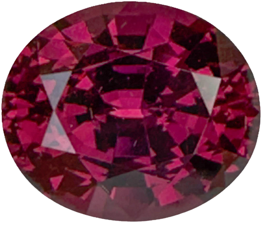 7.64ct Oval Deep Burgundy Rhodolite