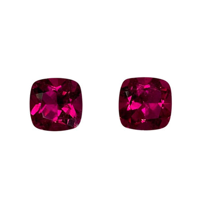 8mm Cushion Fuchsia Color Rubellite Pair