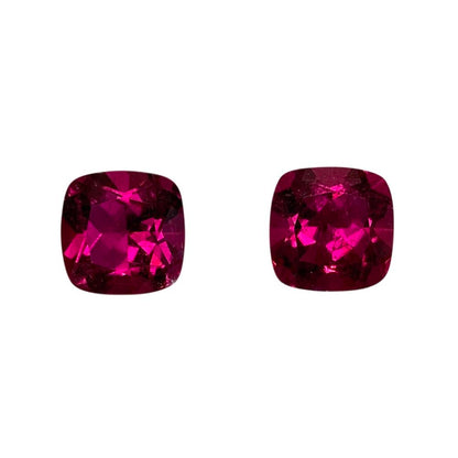 8mm Cushion Fuchsia Color Rubellite Pair