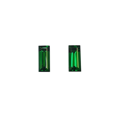 7.5x3.5mm Baguette Fine Intense Green Tsavorite Pair