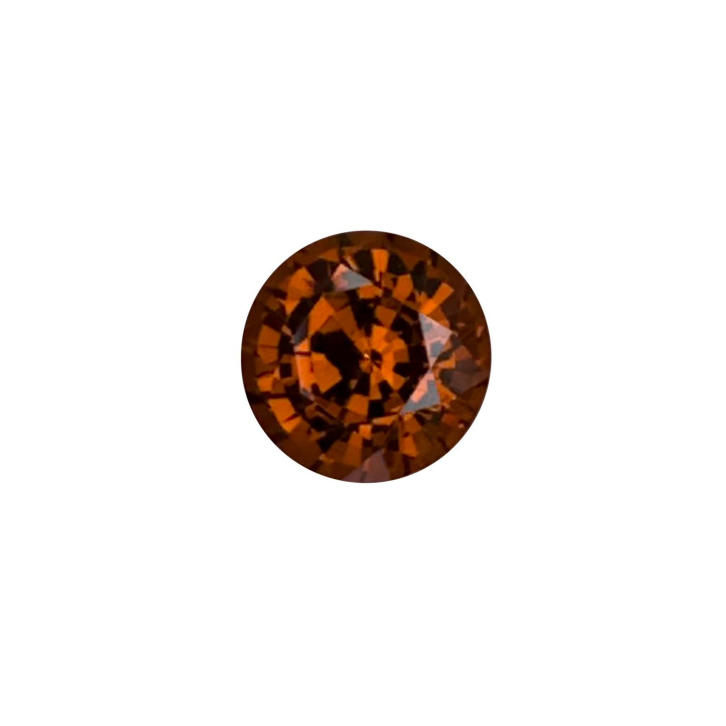 8.3mm Round Deep Orange Malaya Garnet