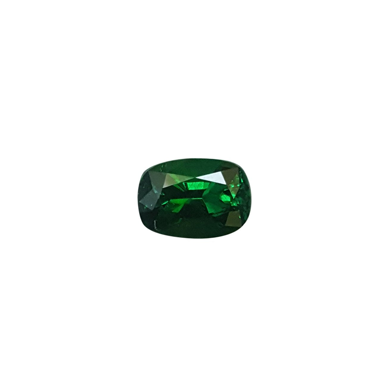 1.37ct Cushion Saturated Minty Green Tsavorite