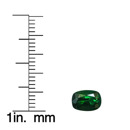 1.37ct Cushion Saturated Minty Green Tsavorite