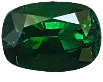 1.37ct Cushion Saturated Minty Green Tsavorite