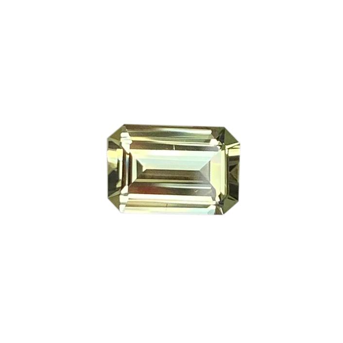 3.1ct Emerald Cut Light Yellow Tourmaline