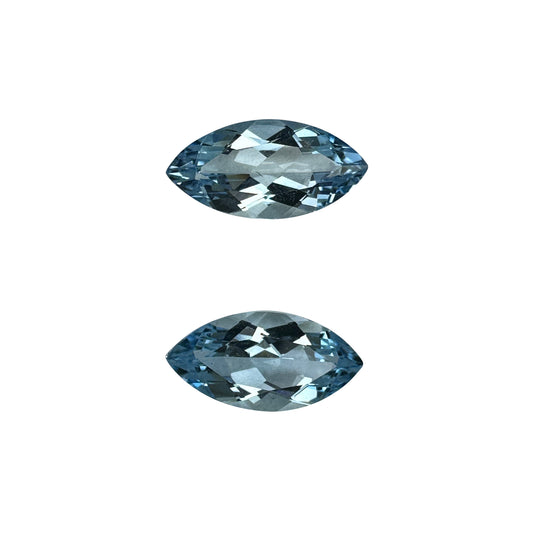 14x7mm Marquise AA Color Aquamarine Pair