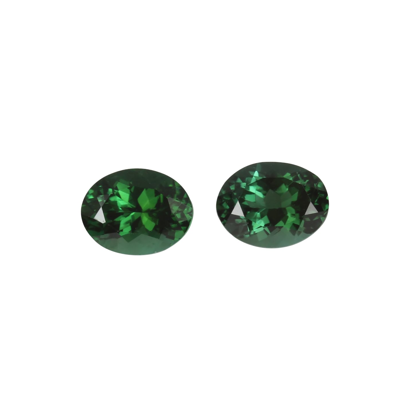 9x7mm Oval Deep Blue-Green Tourmaline Pair
