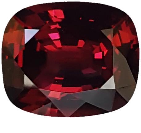 10.8ct Cushion Open Burgundy Rhodolite