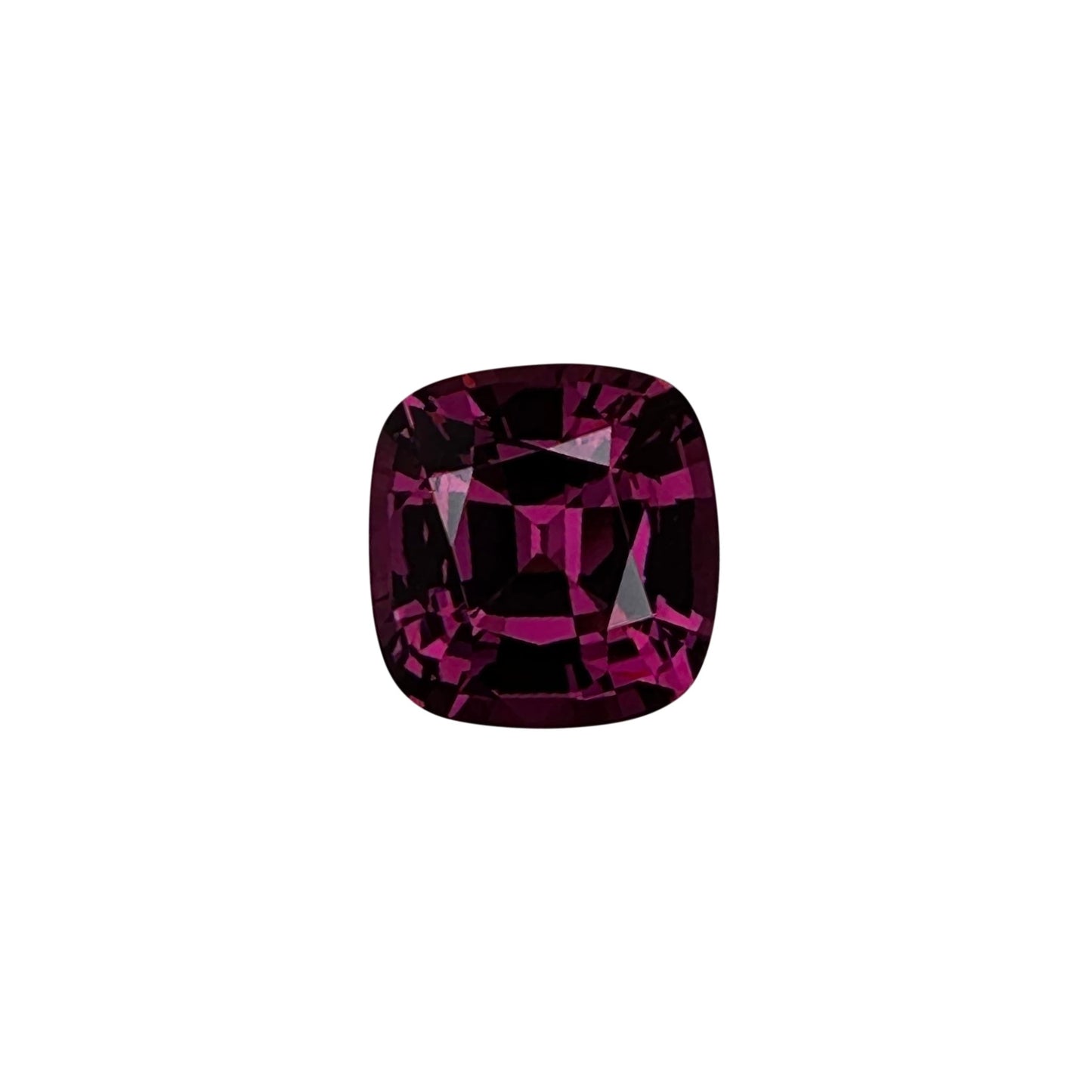 4.48ct Cushion Open Burgundy Rhodolite