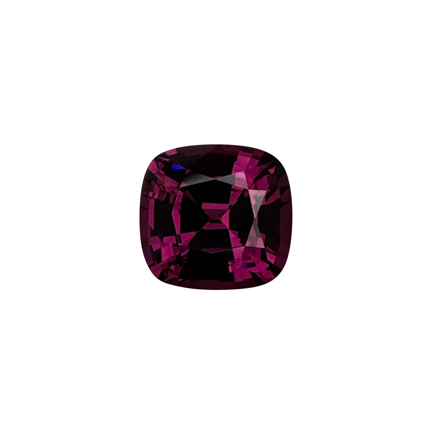 4.48ct Cushion Open Burgundy Rhodolite