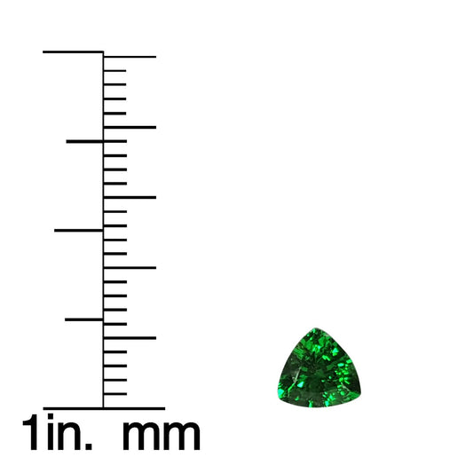 5.8mm Trillion Fine Intense Green Tsavorite
