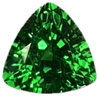 5.8mm Trillion Fine Intense Green Tsavorite