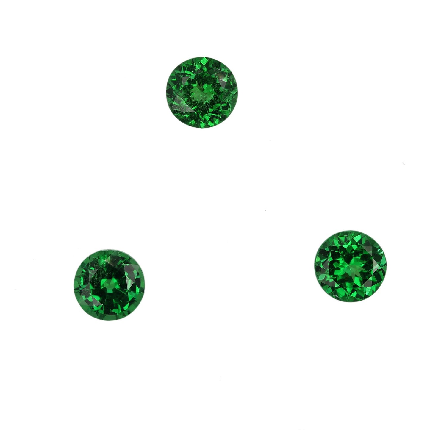 6.75mm Round Fine Intense Green Tsavorite