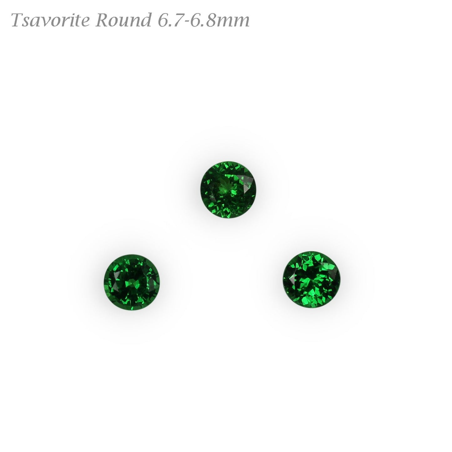 6.75mm Round Fine Intense Green Tsavorite