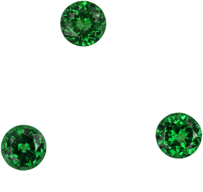 6.75mm Round Fine Intense Green Tsavorite