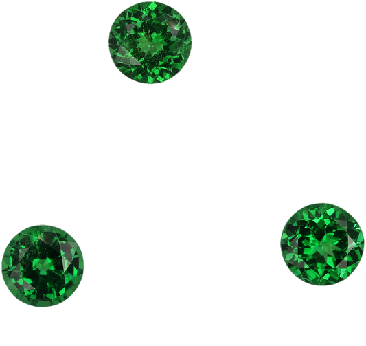 6.75mm Round Fine Intense Green Tsavorite