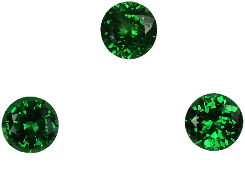 6.75mm Round Fine Intense Green Tsavorite