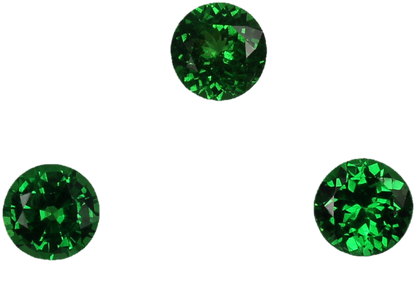 6.75mm Round Fine Intense Green Tsavorite