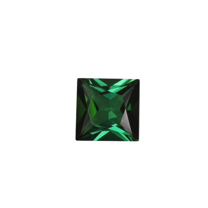 7.4mm Princess Cut Medium Blue-Green Tourmaline