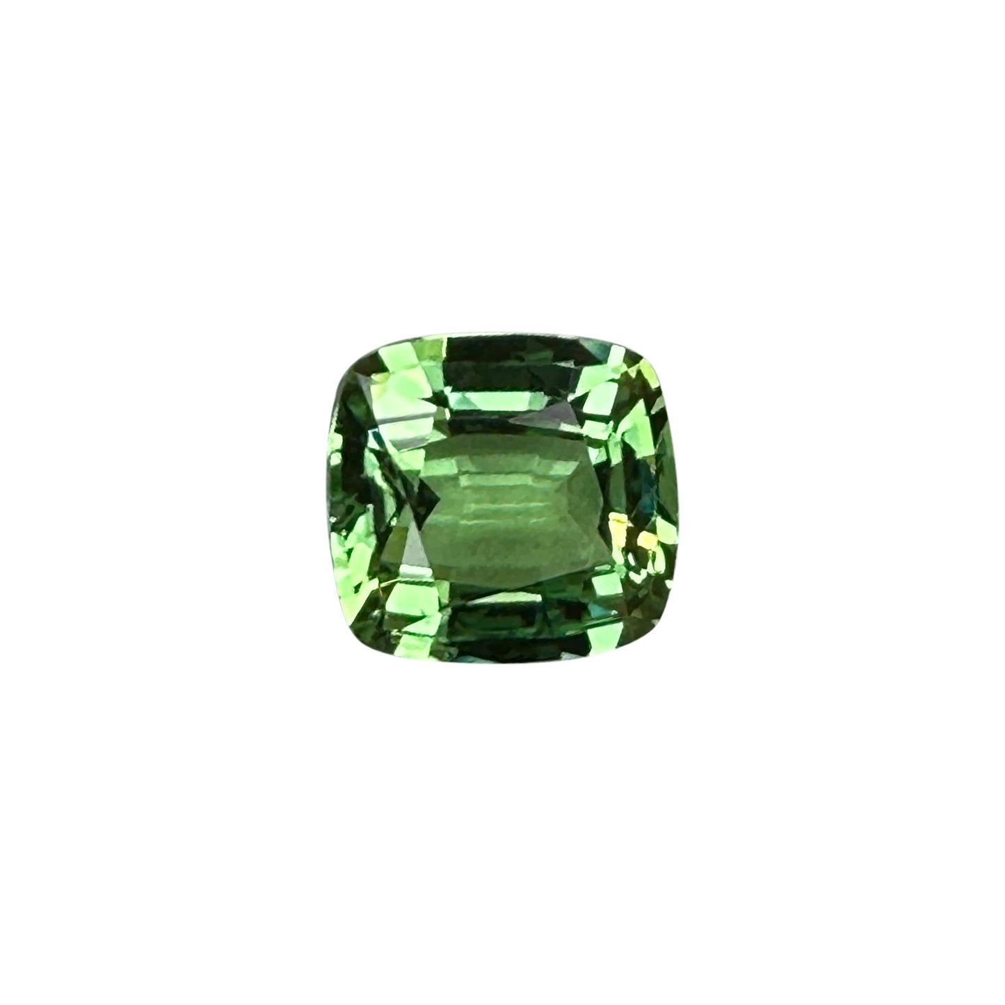 2.56ct Cushion Bright Yellowish Green Tsavorite