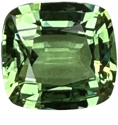 2.56ct Cushion Bright Yellowish Green Tsavorite