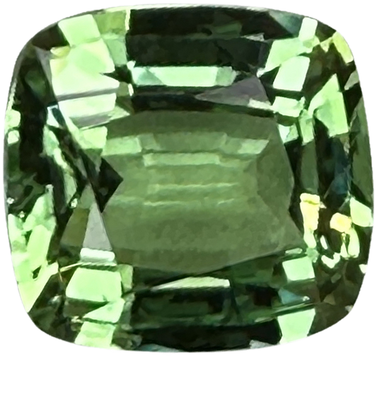 2.56ct Cushion Bright Yellowish Green Tsavorite