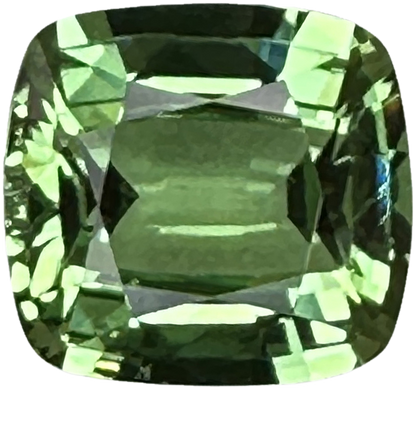 2.56ct Cushion Bright Yellowish Green Tsavorite