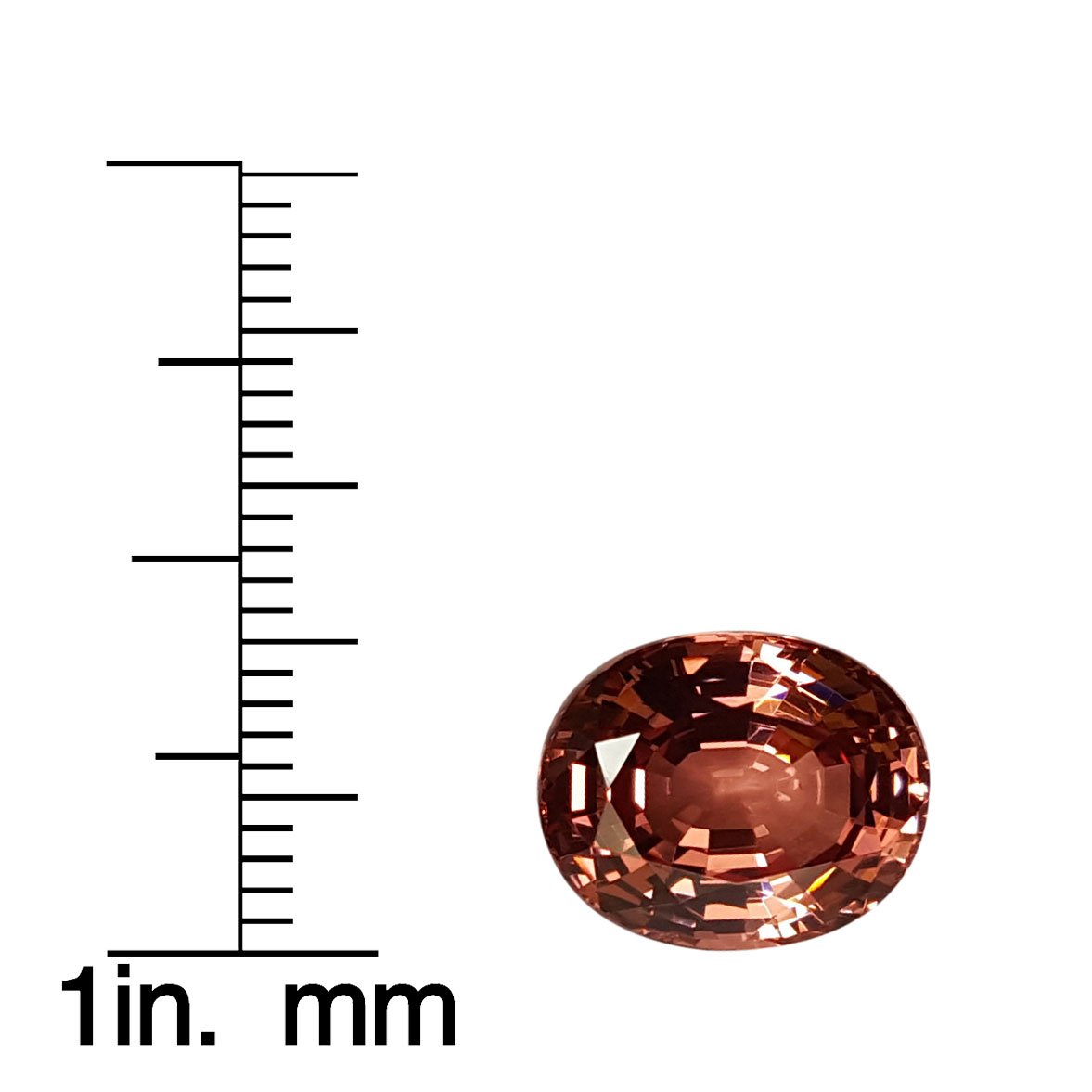 7.65ct Oval Peach Malaya Garnet