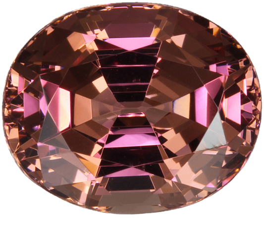 7.65ct Oval Peach Malaya Garnet