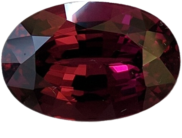 8.12ct Cushion Deep Burgundy Rhodolite