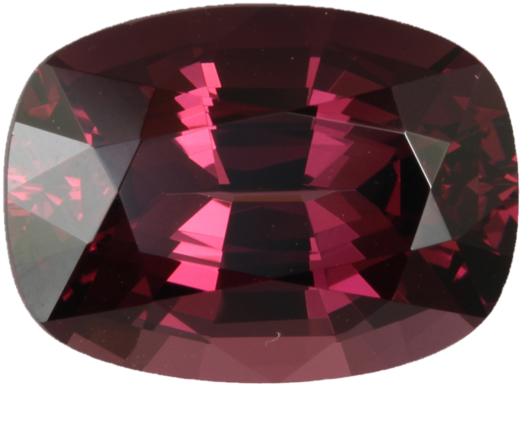8.12ct Cushion Deep Burgundy Rhodolite