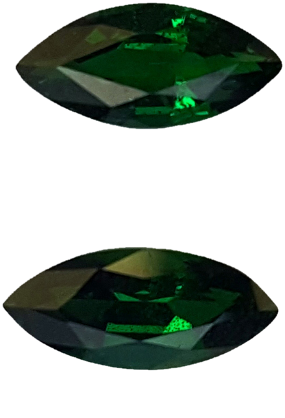 9x4.3mm Marquise Deep Saturated Green Tsavorite Pair