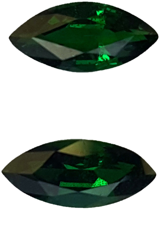 9x4.3mm Marquise Deep Saturated Green Tsavorite Pair