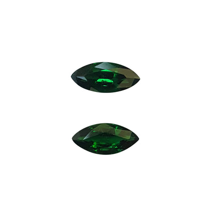 9x4.3mm Marquise Deep Saturated Green Tsavorite Pair