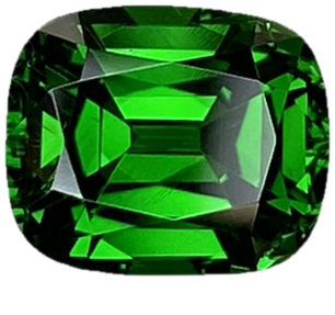 2.93ct Cushion Fine Intense Green Tsavorite