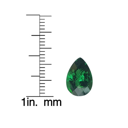 3.94ct Pear Shape Fine Intense Green Tsavorite