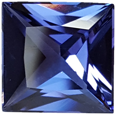 9.5mm Princess Cut AAA Color Tanzanite