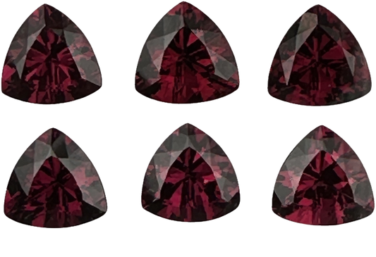 9mm Trillion Reddish Rhodolite