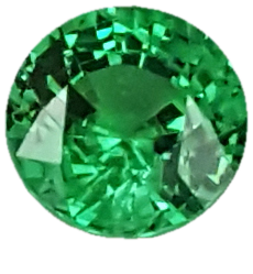 6.7mm Round Light Green Tsavorite