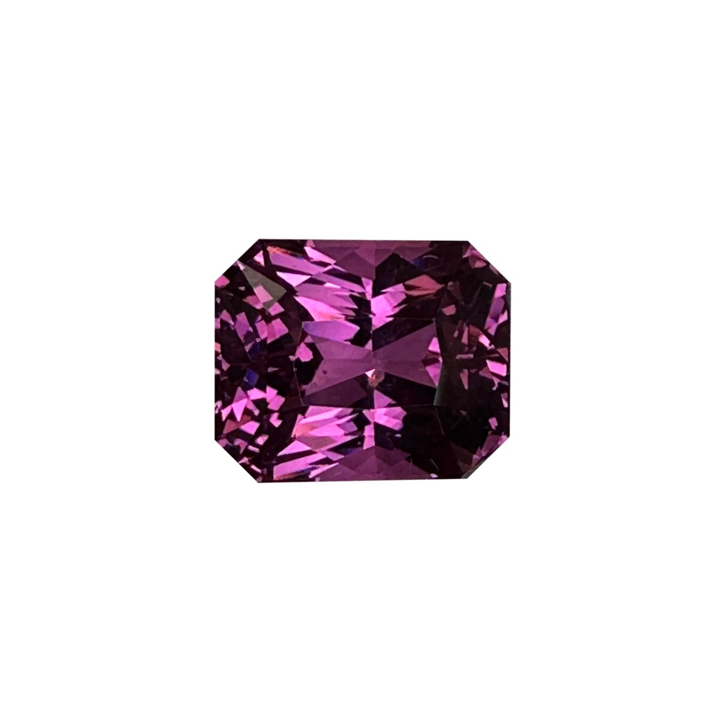 4.93ct Emerald Cut Pink Rhodolite