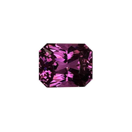4.93ct Emerald Cut Pink Rhodolite