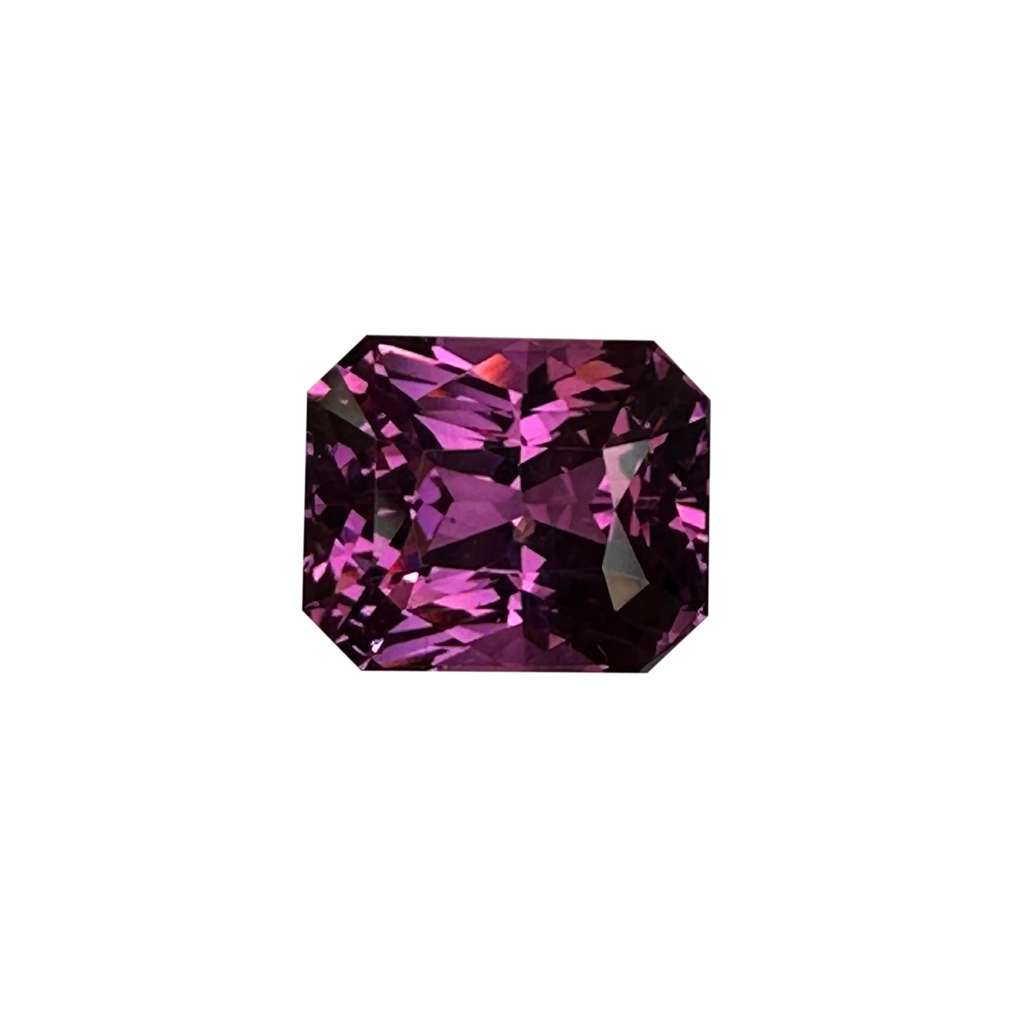 4.93ct Emerald Cut Pink Rhodolite