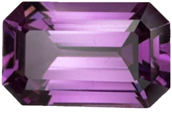 2.51ct Emerald Cut Light Color Rhodolite