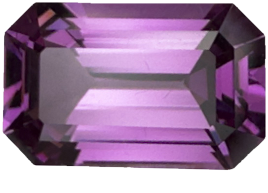 2.51ct Emerald Cut Light Color Rhodolite
