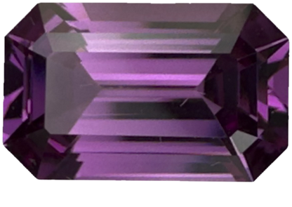 2.51ct Emerald Cut Light Color Rhodolite