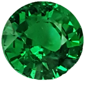 3.14ct Round Fine Intense Green Tsavorite