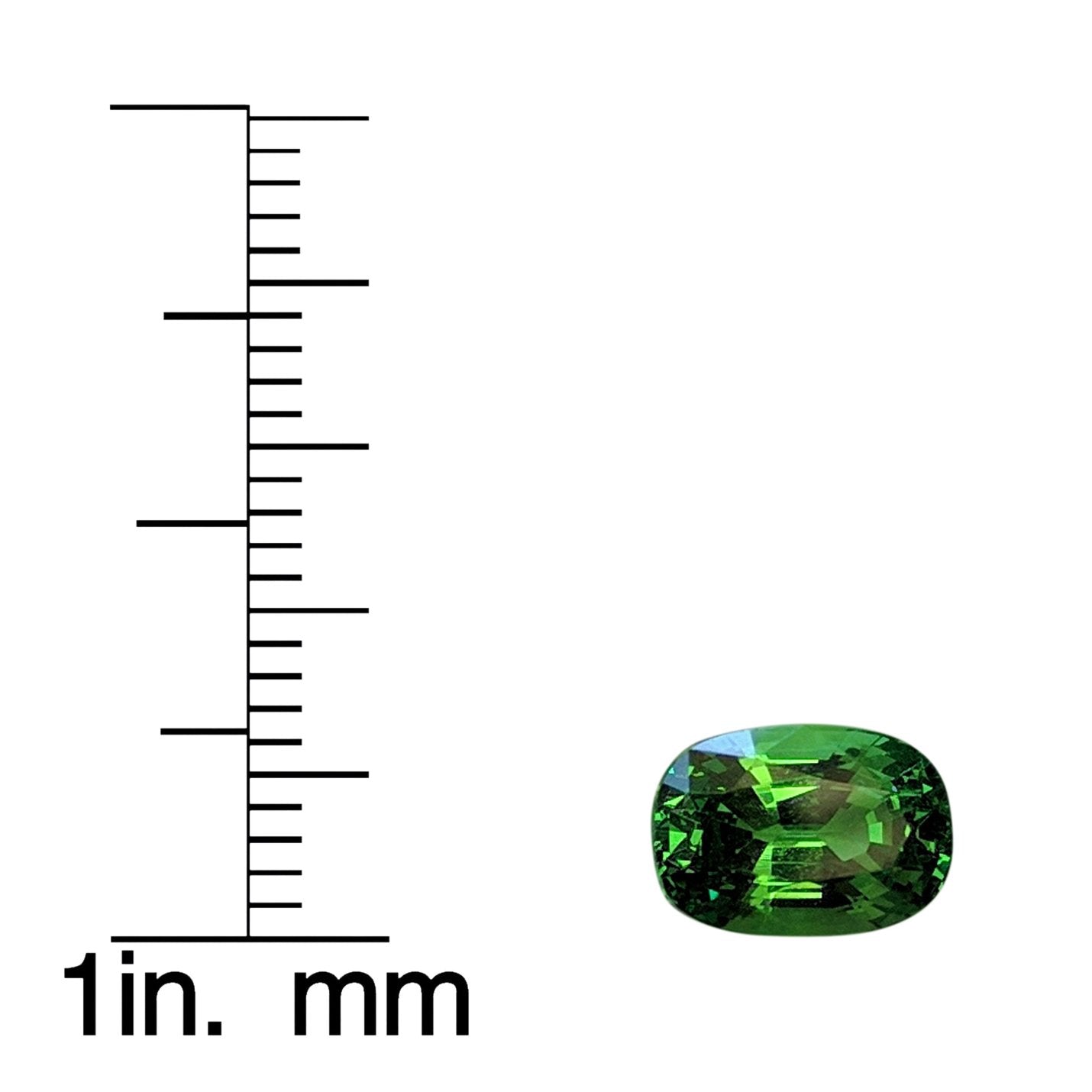 2.19ct Cushion Bright Green Tsavorite