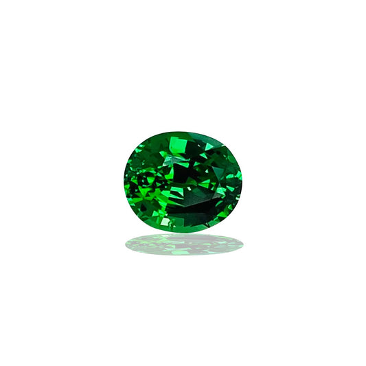 1.03ct Oval Gem Quality - Fine Intense Green Tsavorite